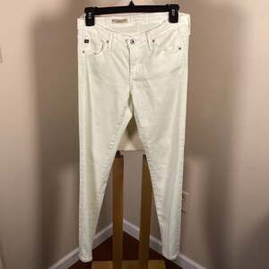 AG Adriano Goldschmied The Legging Ankle Super Skinny Jeans in White